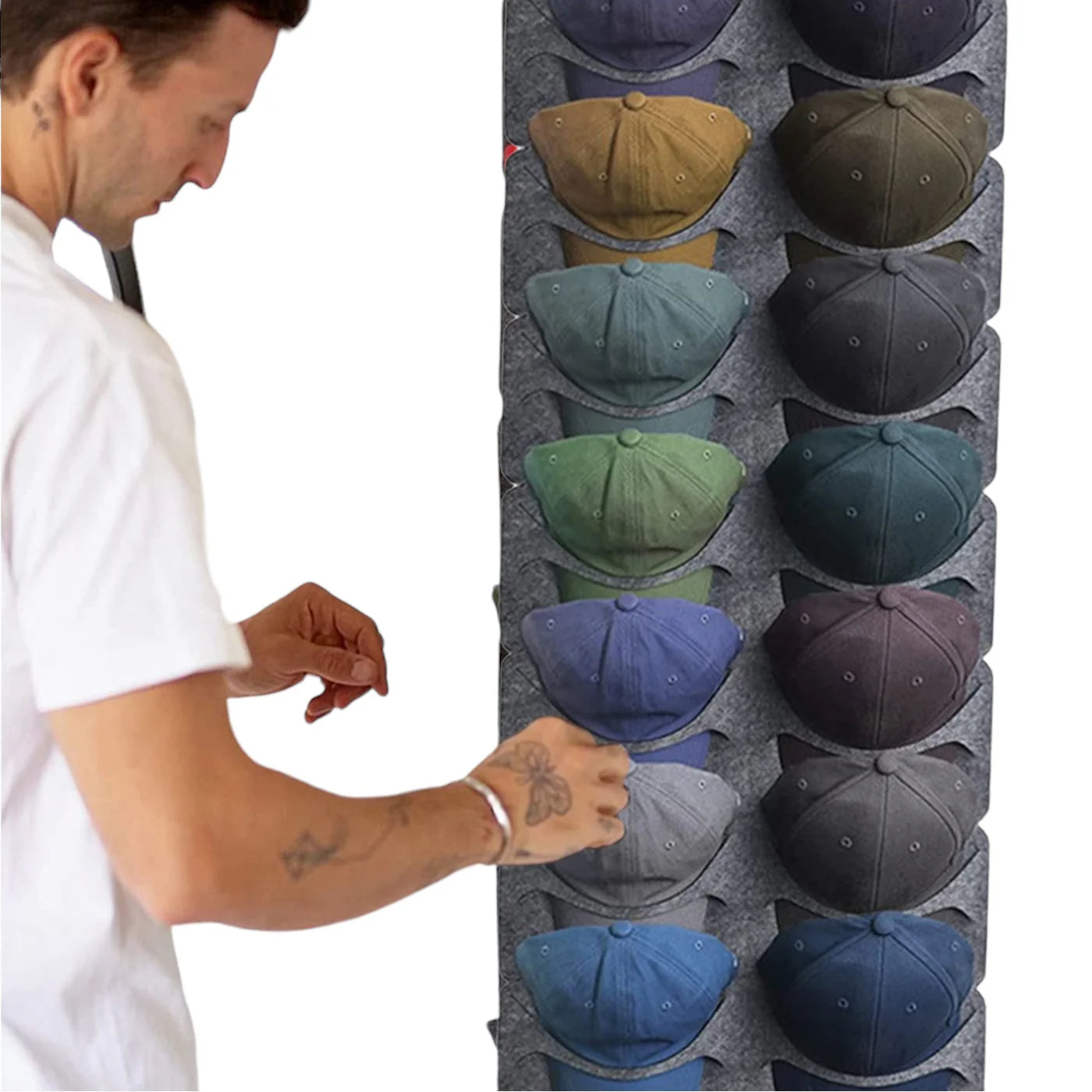 NUEVO ORGANIZADOR  DE GORRAS  PERCHERO 14 PUESTOS