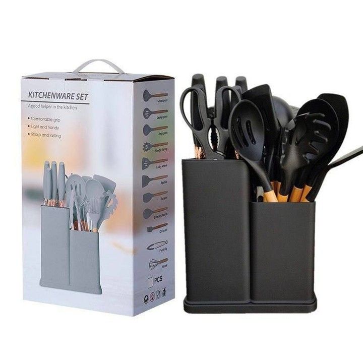 Set Utensilios Cocina Siliconados X 19 P