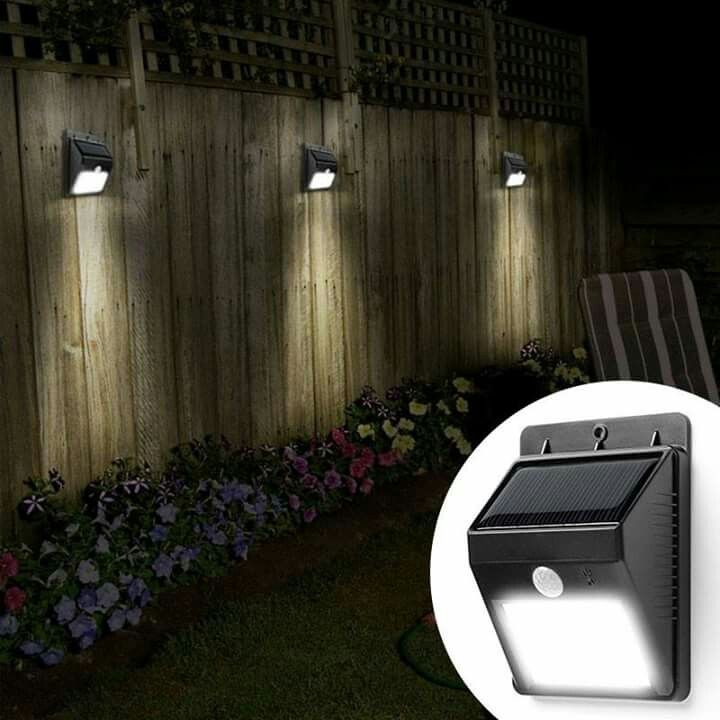 lleva 4 Lamparas led con  sensor y  recarga solar por el precio de 2