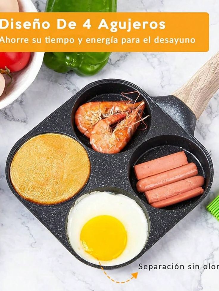Sartén MultiChef 4 en 1 – Cocina antiadherente  Fácil y Rápida