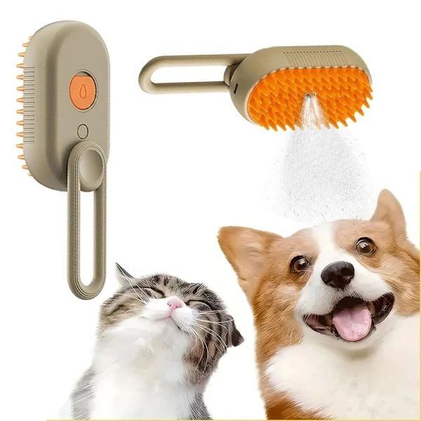 Cepillo A Vapor Quita Pelos Para Mascota