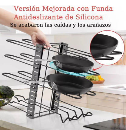 NUEVO ESTANTE ORGANIZADOR PARA OLLAS X 8 NIVE